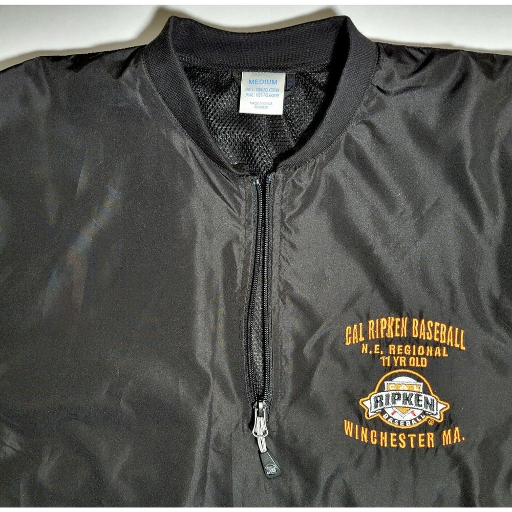 Cal Ripken Baseball Field Zip Up Shortsleeve Mens Pullover Wind Shirt Sz M EUC!
